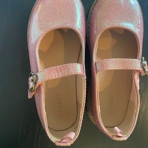 Glittery Pink Mary Jane Kids Shoes